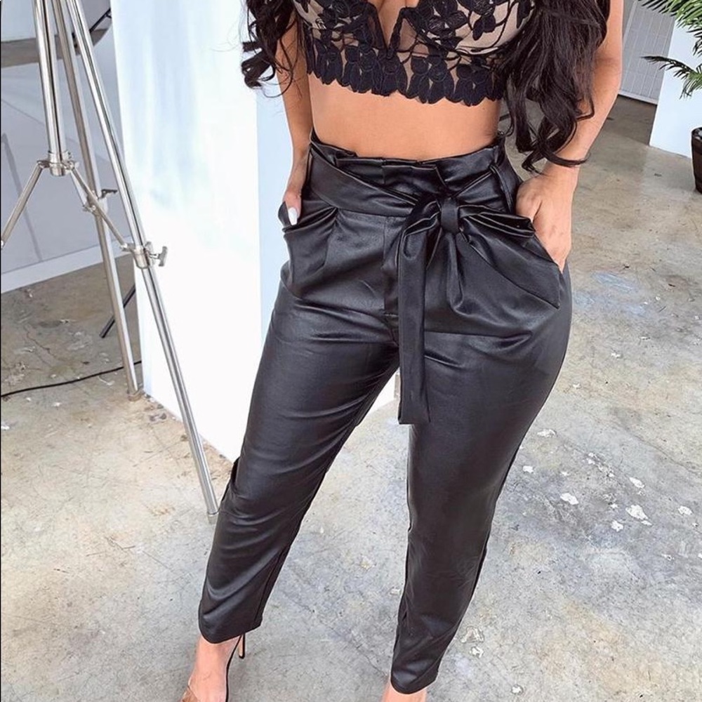NWT-Faux Leather Pants